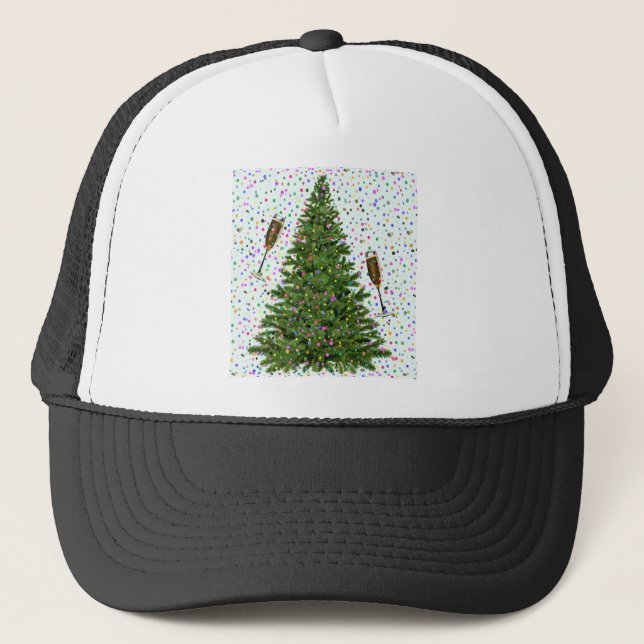 Casquette arbre de noël du champagne (Devant)