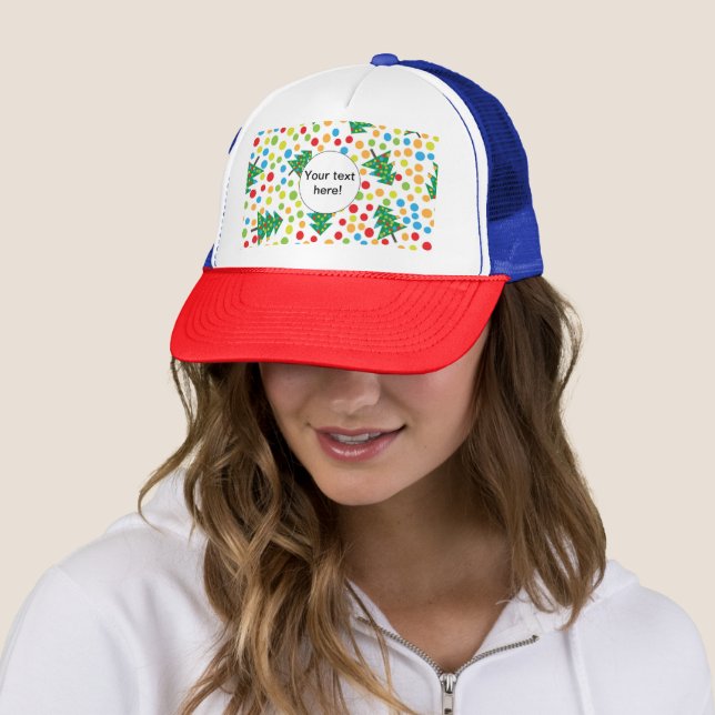 Casquette Arbres de Noël motif (En situation)