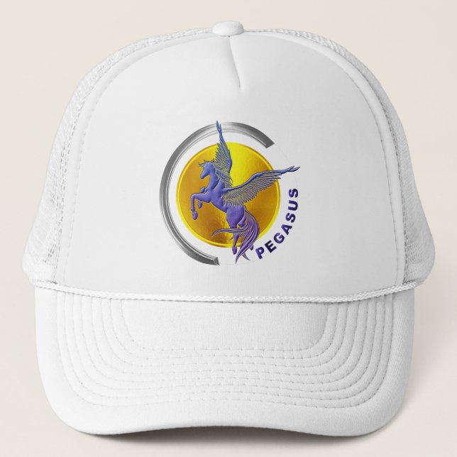 Casquette Arc argenté Pegasus avec Soleil Or (Devant)