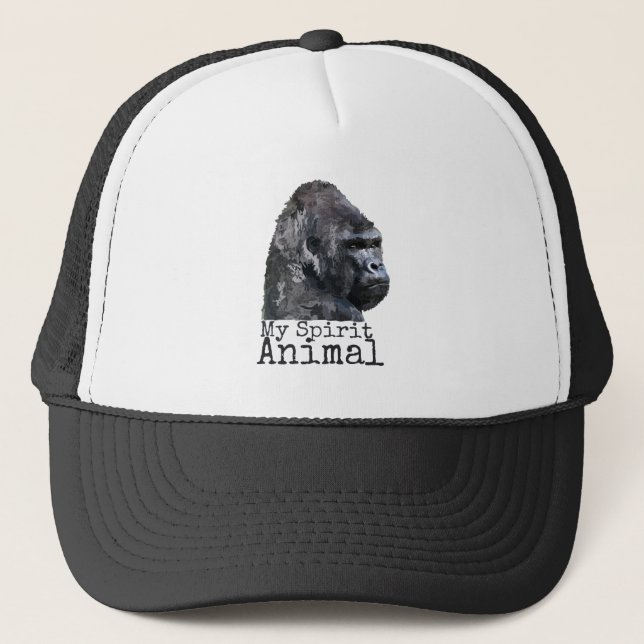 Casquette Argent Retour Gorille Esprit Animal (Devant)