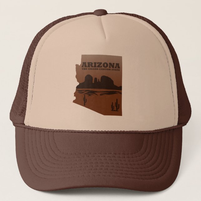 Casquette Arizona state map vintage (Devant)