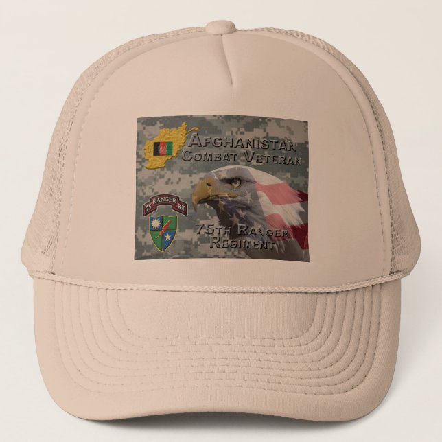 Casquette Armée afghane de combat 75e régiment de Rangers (Devant)