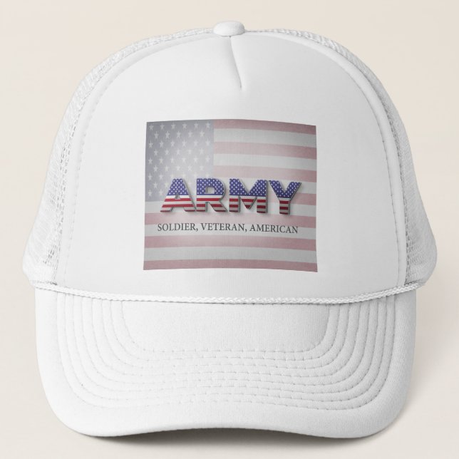 Casquette Armée "Soldat, Vétéran, Américain" (Devant)