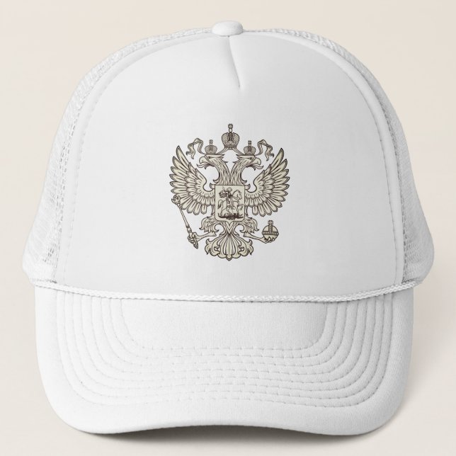 Casquette Armoiries de la Russie - version blanche (Devant)
