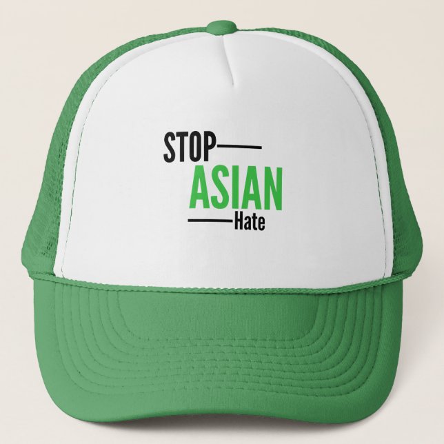 Casquette Arrêter la haine asiatique (Devant)