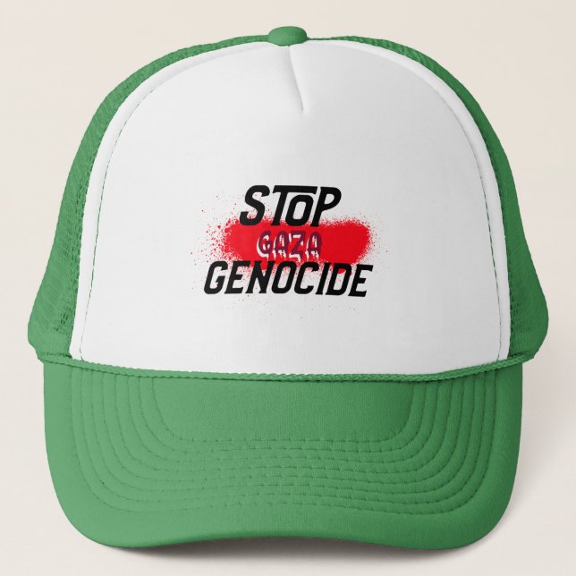 Casquette Arrêter le génocide de Gaza (Devant)