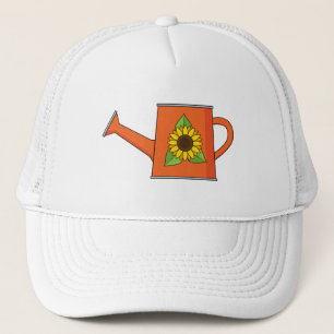 Casquette Arrosage orange avec tournesol