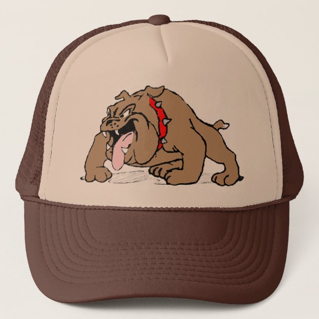 Casquette Art de bande dessinée de bouledogue (Devant)