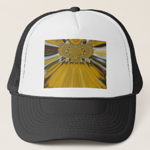 Casquette Art de design Motif à fleurs jaunes dorées