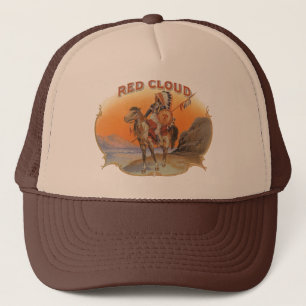 Casquette Art de l'étiquette de cigare vintage, Indien Red C