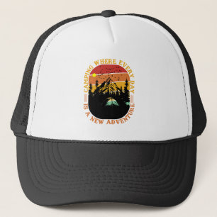 Casquette Art de mots Cool Camping 