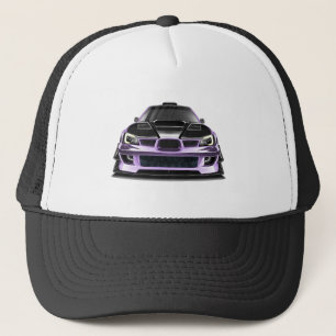Casquette art dessinée à la main avec œil plissé violet