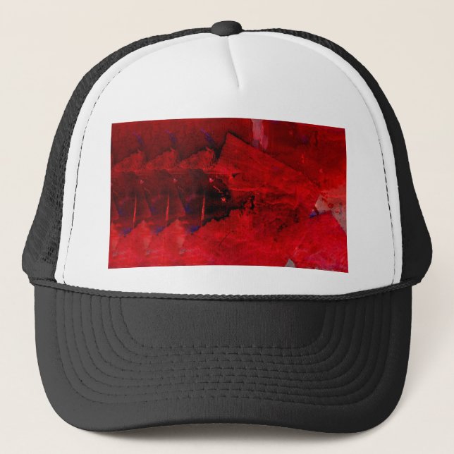 Casquette Art moderne de la peinture rouge Abstraite (Devant)