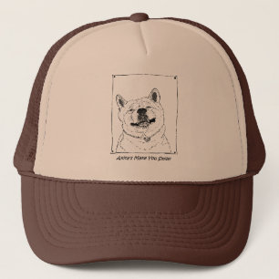 Casquette art réaliste de sourire mignon drôle de chien