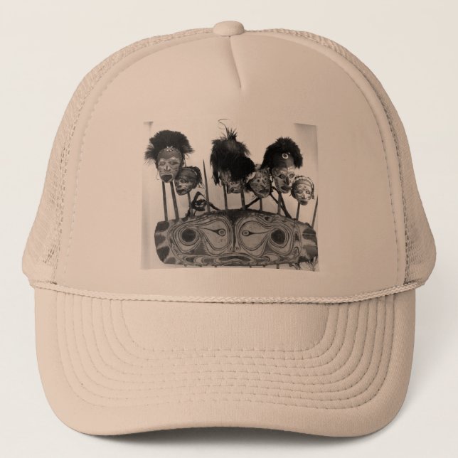 Casquette Art tribal B+W (Devant)