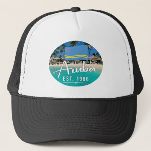 Casquette "Aruba Est. Plage Drapeau 1986"