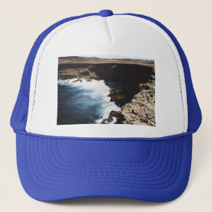 Casquette Aruba Océan Se Brisant Sur Les Roches