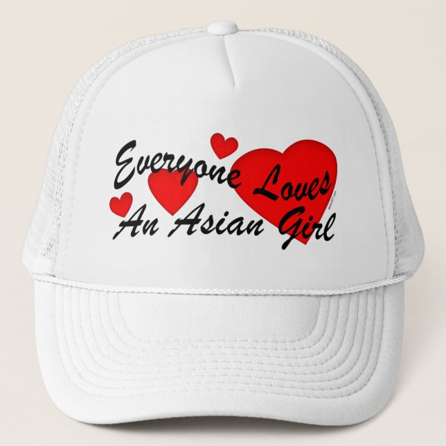 Casquette asiatique de fille d'amours (Devant)