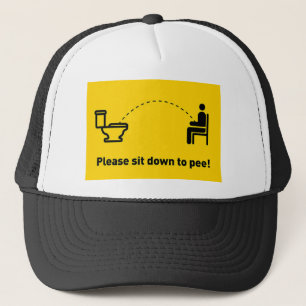 Casquette Asseyez-vous svp pour faire pipi