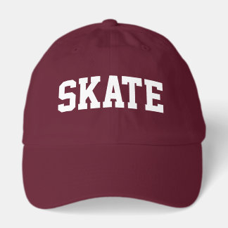 Casquette Athlétique Texte Blanc Fond Rouge Bordea