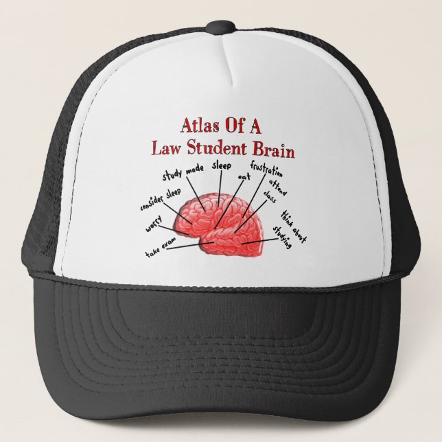 Casquette Atlas du cerveau étudiant en droit (Devant)