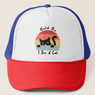 Casquette Attends Je Vois Un Chat, Un Chat Drôle