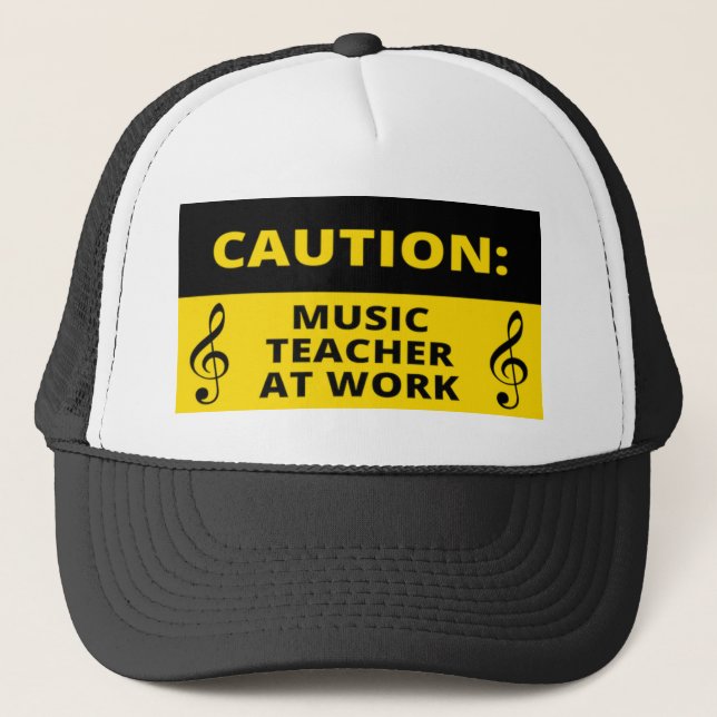 Casquette Attention : Professeur De Musique Au Travail Humou (Devant)