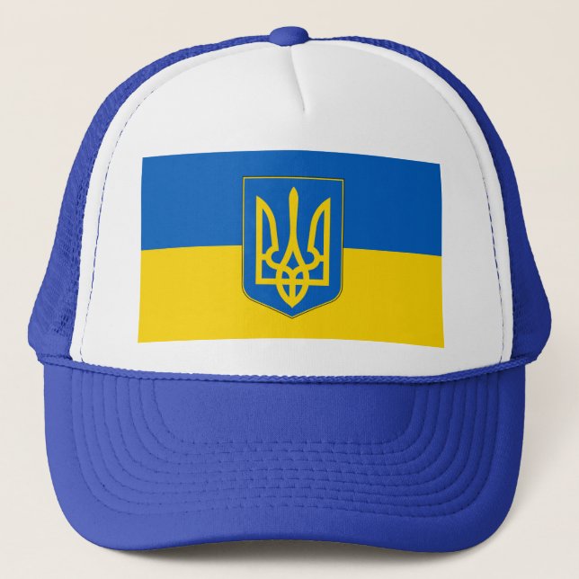 Casquette au drapeau de l'Ukraine (Devant)