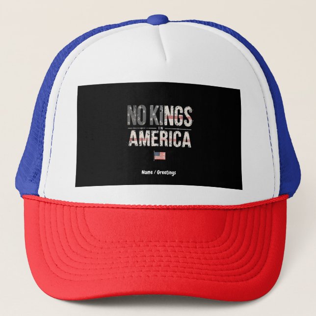 Casquette Aucun roi en Amérique Fièrement indépendant et lib (Devant)