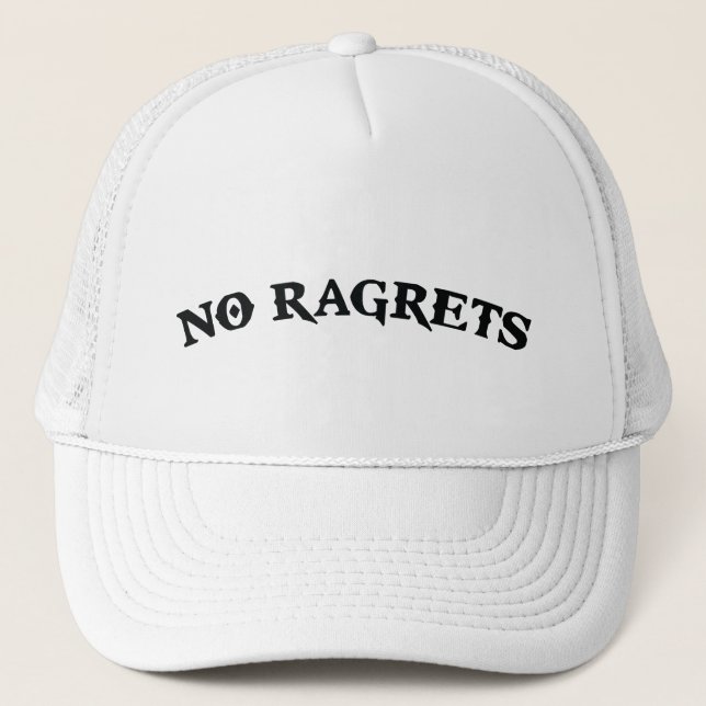 Casquette Aucun tatouage de regrets de Ragrets Mispelled (Devant)