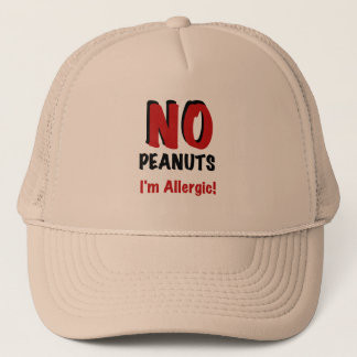 Casquette AUCUNES arachides je suis allergique