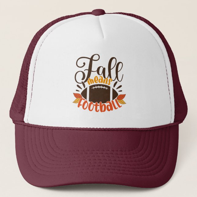 Casquette Automne signifie football (Devant)