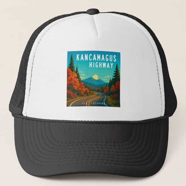 Casquette Autoroute Kancamagus New Hampshire coucher de sole (Devant)