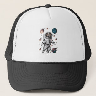 Casquette Aventure spatiale avec un chien astronaute