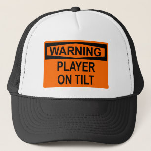 Casquette Avertissement : Joueur sur l'inclinaison