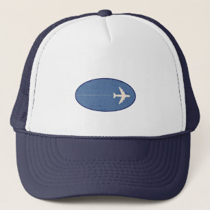 Casquette avion de voyage avec ligne pointillée
