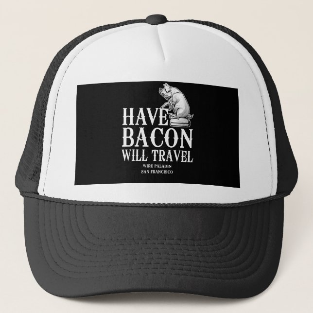 Casquette Avoir Bacon va voyager (Devant)