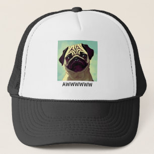 Casquette AWWW Carlin le plus croustillant jamais chiot yeux