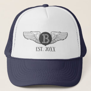 Casquette B Ailes de pilote d'aviation monographique personn