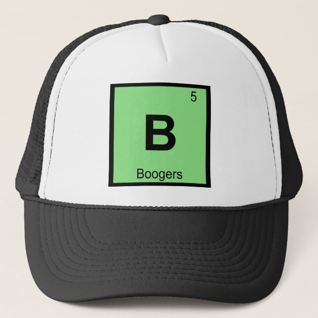 Casquette B - Symbole de tableau périodique de la chimie des (Devant)