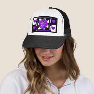 Casquette B&W Purple Hearts Beating