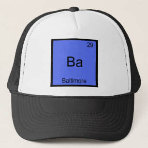 Casquette Ba - Chemise du symbole de l'élément de chimie de 
