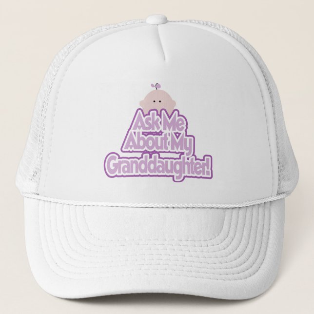 Casquette Baby Girl Posez la question sur mes T-shirts de pe (Devant)