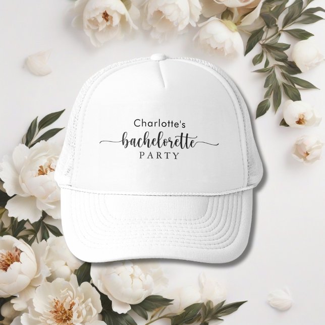 Casquette Bachelorette Blanc Et Noir (Créateur téléchargé)