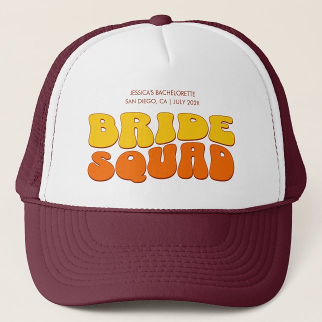 Casquette Bachelorette de plage équipe de mariée Bridesmaid (Devant)