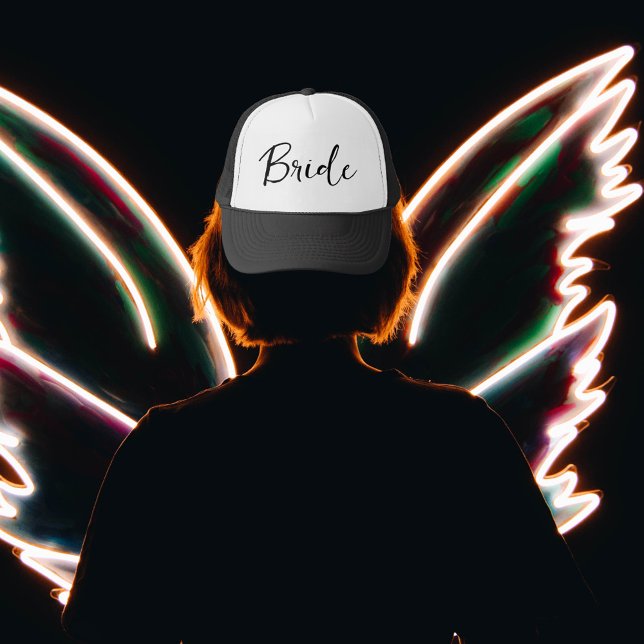 Casquette Bachelorette Noir et Blanc Mariée (Créateur téléchargé)