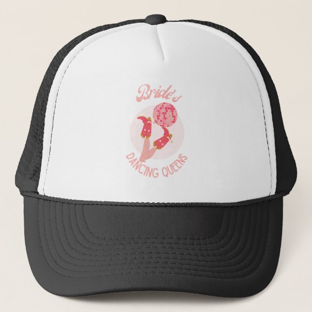 Casquette Bachelorette Retro les années 70 Bride Dancing Que (Devant)