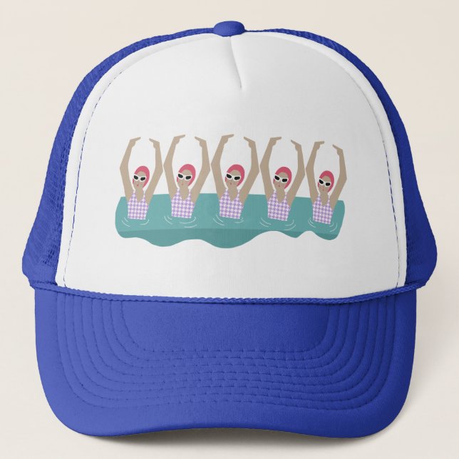Casquette Baigneurs artistiques | Illustration de natation a (Devant)