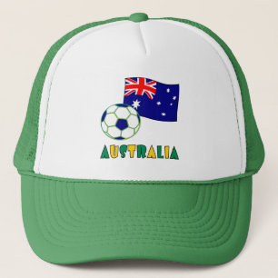 Casquette Bal de football australien et drapeau