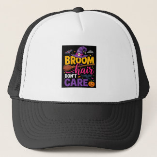 Casquette Balai d'Halloween Citation de Sorcière Cheveux N'o